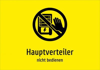 Hauptverteiler - nicht bedienen