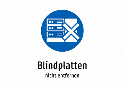 Blindplatten - nicht entfernen