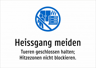 Heissgang meiden - Tueren geschlossen halten; Hitzezonen nicht blockieren.