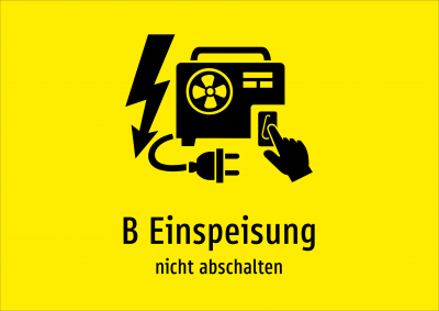 B Einspeisung - nicht abschalten