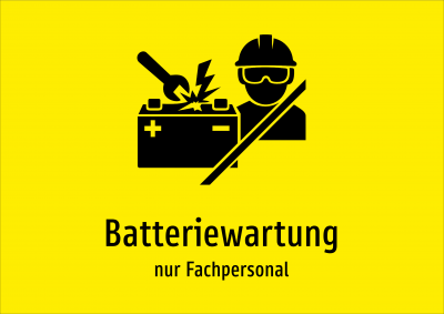 Batteriewartung - nur Fachpersonal