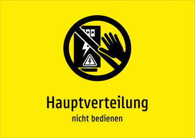 Hauptverteilung - nicht bedienen