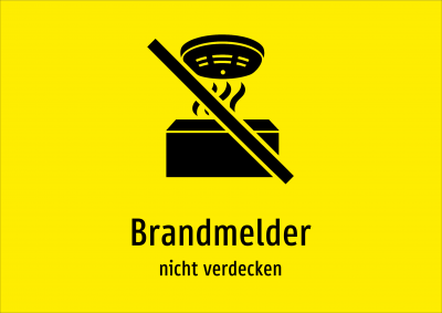 Brandmelder - nicht verdecken