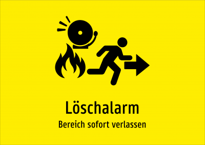 Löschalarm - Bereich sofort verlassen
