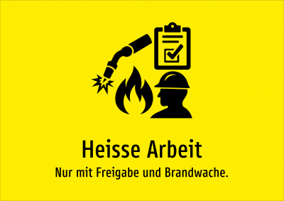 Heisse Arbeit - Nur mit Freigabe und Brandwache.