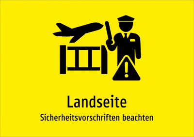 Landseite - Sicherheitsvorschriften beachten