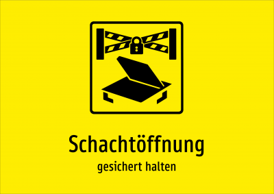 Schachtöffnung - gesichert halten