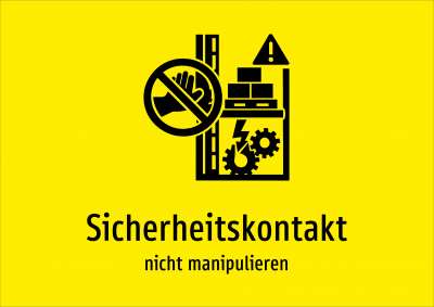 Sicherheitskontakt - nicht manipulieren