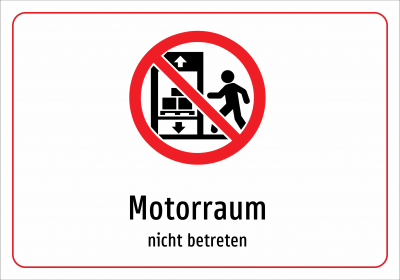Motorraum - nicht betreten