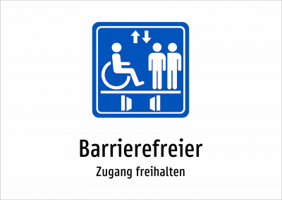 Barrierefreier - Zugang freihalten