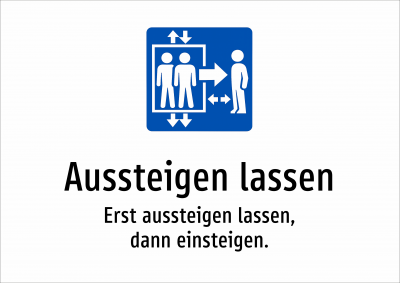 Aussteigen lassen - Erst aussteigen lassen, dann einsteigen.