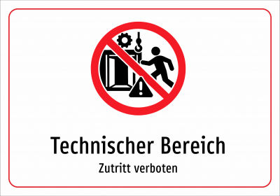 Technischer Bereich - Zutritt verboten