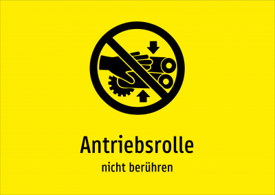 Antriebsrolle - nicht berühren