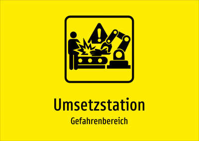Umsetzstation - Gefahrenbereich