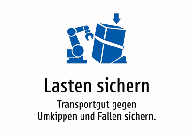 Lasten sichern - Transportgut gegen Umkippen und Fallen sichern.