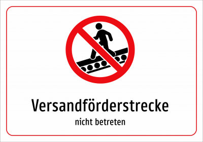 Versandförderstrecke - nicht betreten