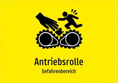 Antriebsrolle - Gefahrenbereich