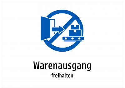 Warenausgang - freihalten
