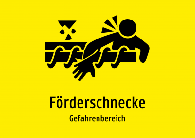 Förderschnecke - Gefahrenbereich