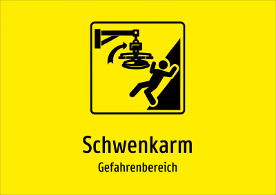 Schwenkarm - Gefahrenbereich
