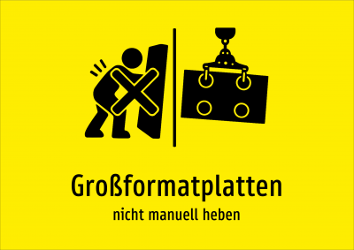 Großformatplatten - nicht manuell heben