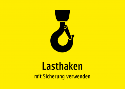 Lasthaken - mit Sicherung verwenden