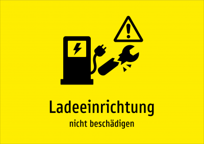 Ladeeinrichtung - nicht beschädigen