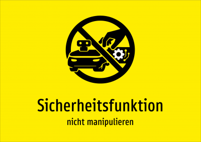 Sicherheitsfunktion - nicht manipulieren