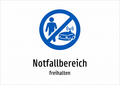 Notfallbereich - freihalten