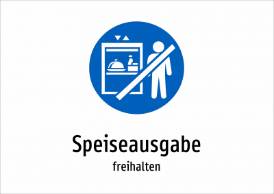 Speiseausgabe - freihalten