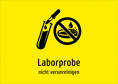 Laborprobe - nicht verunreinigen