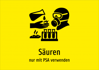 Säuren - nur mit PSA verwenden