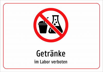 Getränke - im Labor verboten