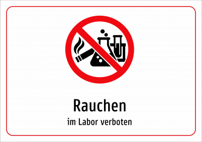 Rauchen - im Labor verboten