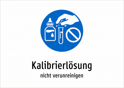 Kalibrierlösung - nicht verunreinigen