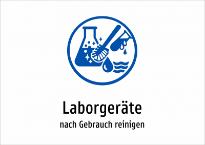 Laborgeräte - nach Gebrauch reinigen