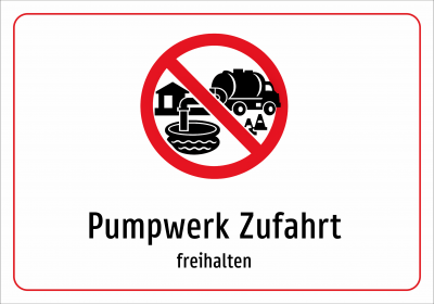 Pumpwerk Zufahrt - freihalten