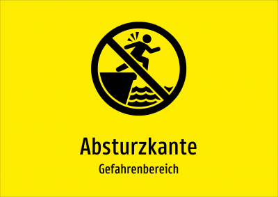 Absturzkante - Gefahrenbereich