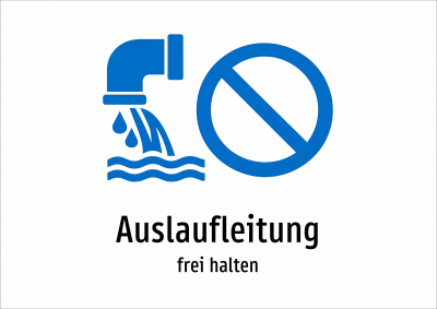 Auslaufleitung - frei halten