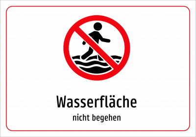 Wasserfläche - nicht begehen