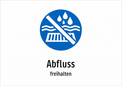 Abfluss - freihalten
