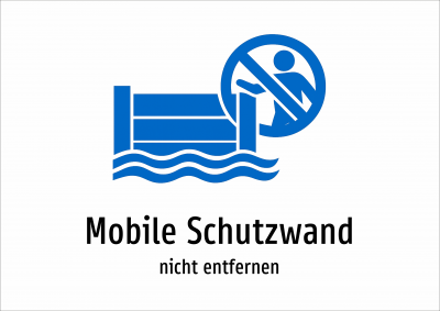 Mobile Schutzwand - nicht entfernen