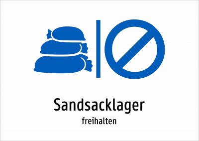 Sandsacklager - freihalten
