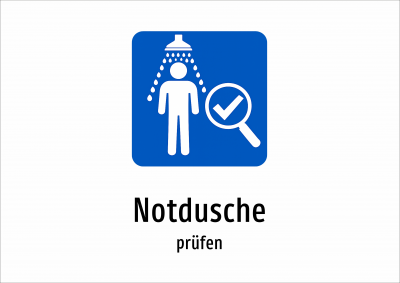 Notdusche - prüfen