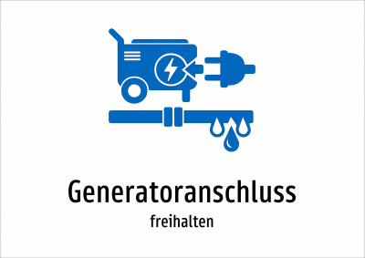 Generatoranschluss - freihalten