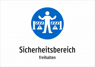 Sicherheitsbereich - freihalten
