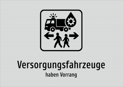 Versorgungsfahrzeuge - haben Vorrang