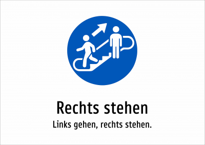 Rechts stehen - Links gehen, rechts stehen.