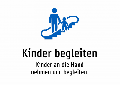 Kinder begleiten - Kinder an die Hand nehmen und begleiten.