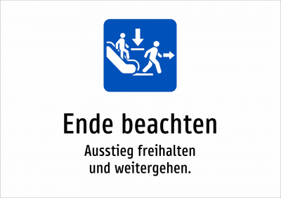 Ende beachten - Ausstieg freihalten und weitergehen.